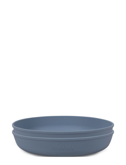 Silic Plate 2-Pack - Powder Blue Home Meal Time Plates & Bowls Plates Sininen Filibabba