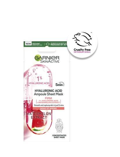 Ampoule Sheet Mask Hyaluronic Acid + Watermelon Beauty WOMEN Skin Care Face Face Masks Sheet Mask Nude Garnier