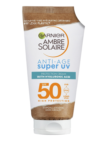 Anti-Age Protection Cream With Hyal Acid Spf 50 Aurinkorasva Aurinkoöljy Nude Garnier