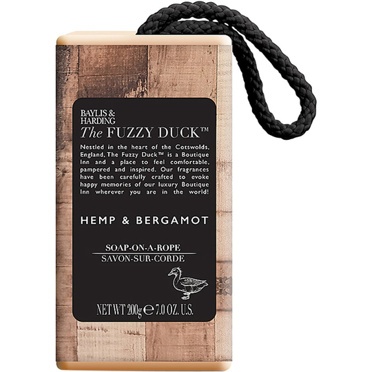 The Fuzzy Duck Men's Hemp & Bergamot Soap on a Rope, Baylis & Harding Käsisaippua