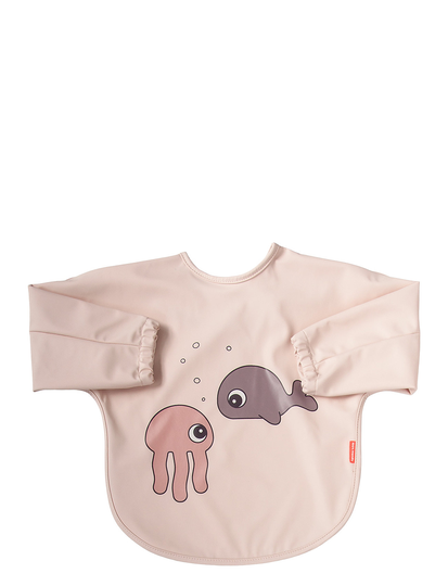 Sleeved Bib 6-18M Sea Friends Home Meal Time Bibs Long Sleeve Bib Vaaleanpunainen D By Deer