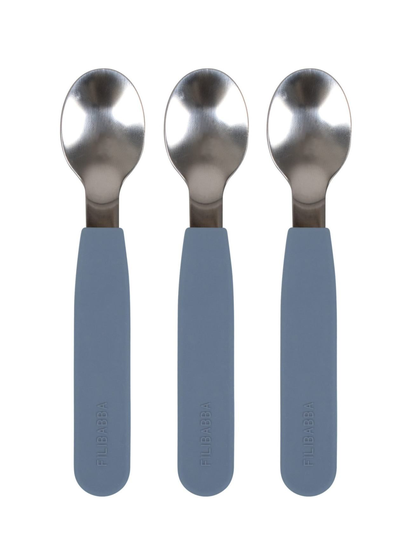 Silic Spoons 3-Pack - Powder Blue Home Meal Time Cutlery Sininen Filibabba