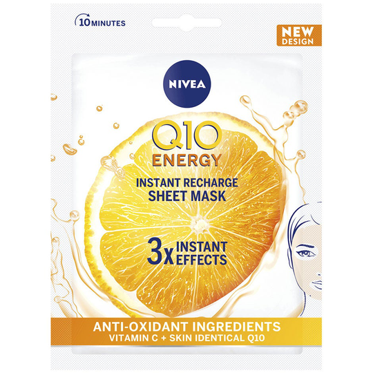 Q10 Energy Sheet Mask, Nivea C-vitamiini
