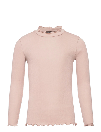Organic T-Shirt T-shirts Long-sleeved T-shirts Vaaleanpunainen Rosemunde Kids