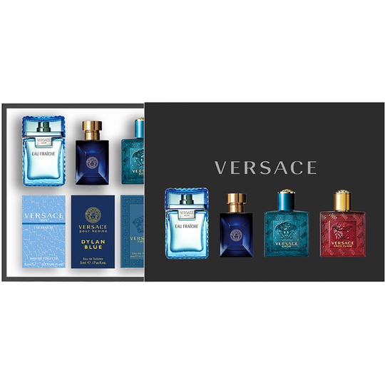 4 x Minature Men, 20 ml Versace Miesten hajuvesisetit