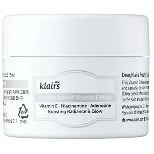 Klairs Freshly Juiced Vitamin E Mask, 15 ml Klairs Kasvonaamiot