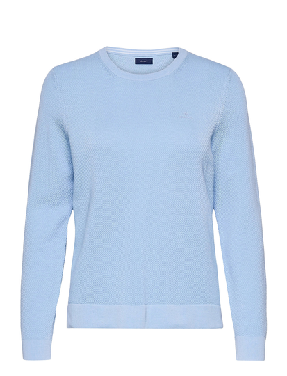 Cotton Pique C-Neck Villapaita Sininen GANT