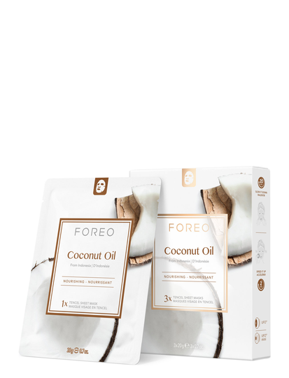 Farm To Face Coconut Oil X3 Beauty WOMEN Skin Care Face Face Masks Sheet Mask Nude Foreo