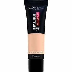 L' Oreal Paris Infallible 24H Matte Cover 25 Rose Ivory 30ml Foundation -meikkivoide