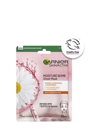 Moisture Bomb Super-Hydrating Soothing Sheet Mask Beauty WOMEN Skin Care Face Face Masks Sheet Mask Nude Garnier