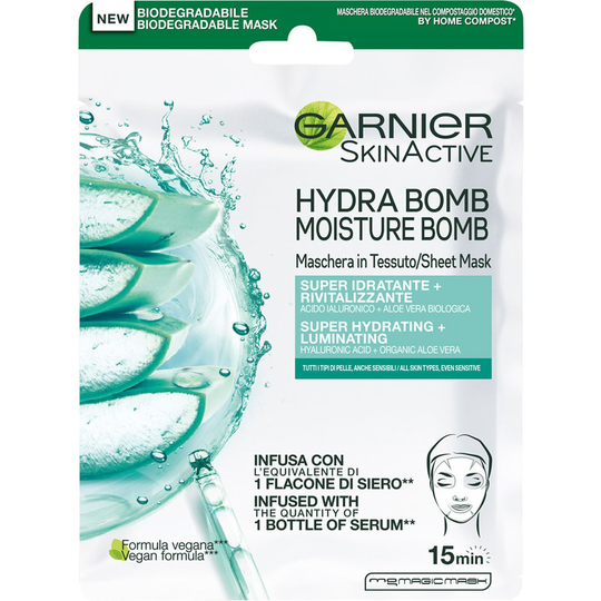 Moisture Bomb Aloe Sheet Mask, 28 g Garnier Kangasnaamiot