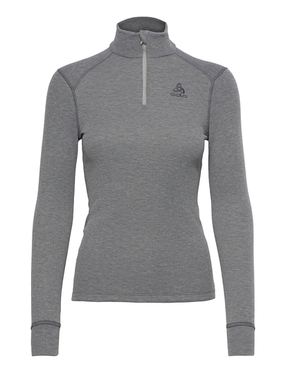 Odlo W Top Turtleneck Ls Halfzip Active Warm Base Layer Tops Harmaa Odlo
