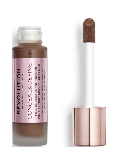 Revolution Conceal & Define Foundation F16 Peitevoide Meikki Nude Makeup Revolution