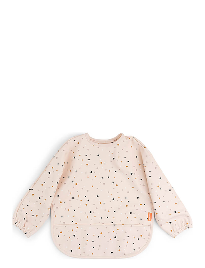 Sleeved Pocket Bib Happy Dots Home Meal Time Bibs Long Sleeve Bib Vaaleanpunainen D By Deer