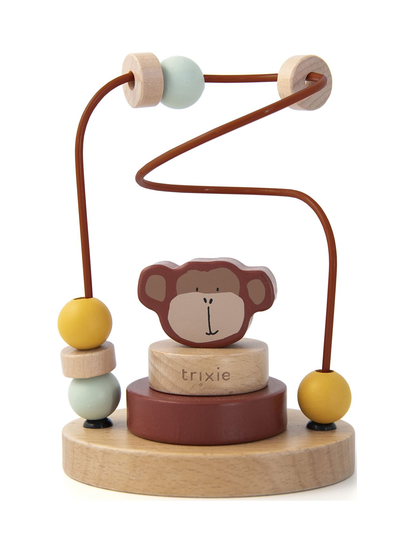Wooden Beads Maze - Mr. Monkey Toys Baby Toys Educational Toys Activity Toys Monivärinen/Kuvioitu Trixie Baby