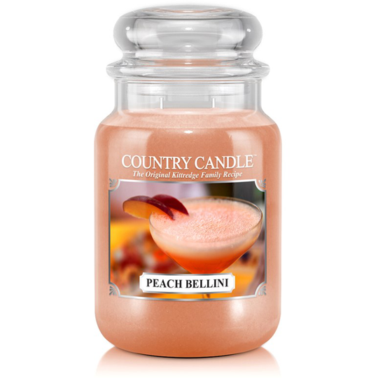 Country Candle Peach Bellini 2 Wick Large Jar 150 h