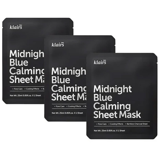 Klairs Midnight Blue Calming Sheet Mask, Klairs Kangasnaamiot
