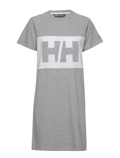 W Active T-Shirt Dress Lyhyt Mekko Harmaa Helly Hansen