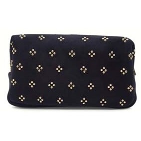 PIPOL BAZAAR Square Deco Vegan Suede Cosmetic Black