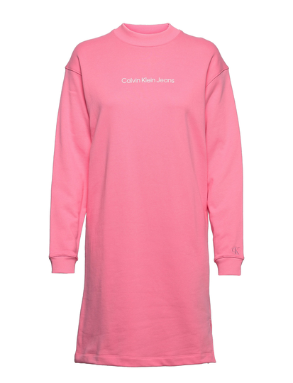 Shrunken Institutional Dress Dresses Sweat-shirt Dresses Vaaleanpunainen Calvin Klein Jeans