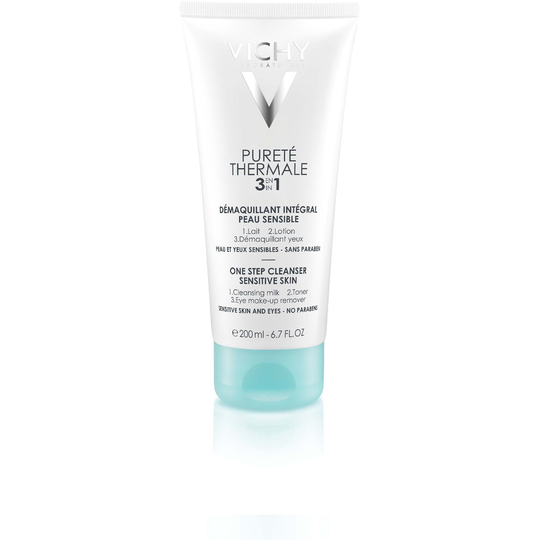 VICHY Pureté Thermale 3-i-1 kasvojenpuhdistusaine 200 ml
