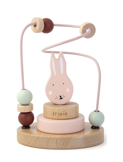 Wooden Beads Maze - Mrs. Rabbit Toys Baby Toys Educational Toys Activity Toys Monivärinen/Kuvioitu Trixie Baby