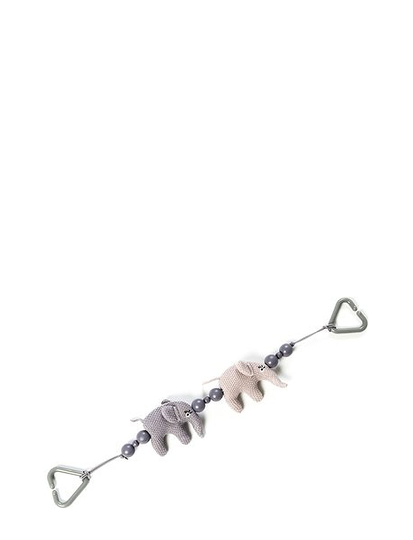 Strollerchain, Knitted, Elephant, Blue Rose/Powder Baby & Maternity Strollers & Accessories Stroller Toys Harmaa Smallstuff