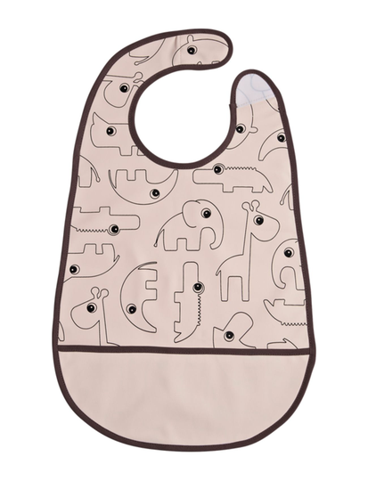 Bib W/Velcro Contour Home Meal Time Bibs Sleeveless Bibs Vaaleanpunainen D By Deer