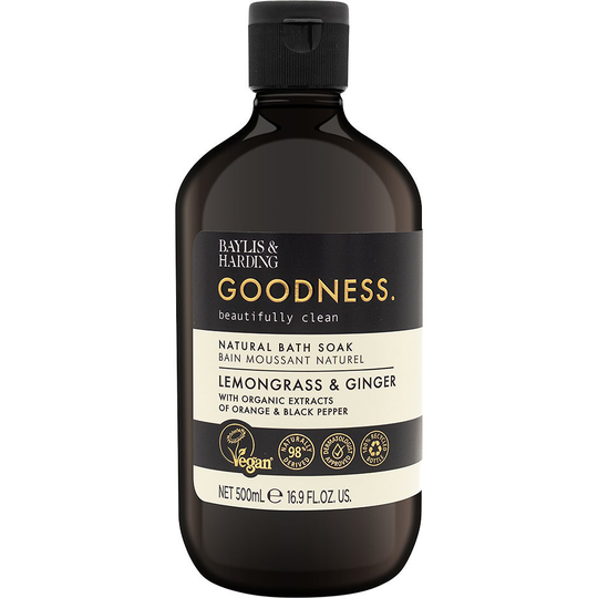 Goodness Lemongrass & Ginger Bath Soak, 500 ml Baylis & Harding Kylpyvaahto & Kylpysuola