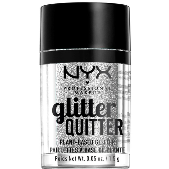 NYX PROFESSIONAL MAKEUP Glitter Quitter Plant Based Glitter Silv