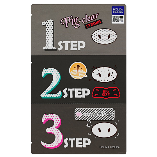 Pig Clear Blackhead 3-Step Kit (Strong), Holika Holika Kasvonaamiot