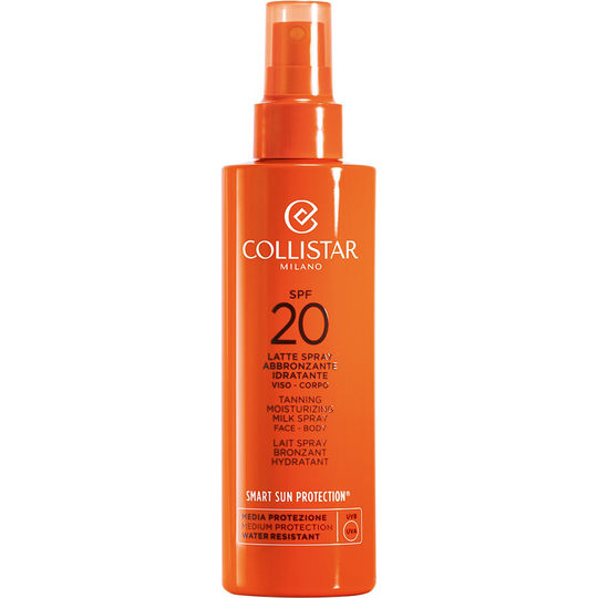 Tanning Moisturizing Milk Spray Face/Body SPF 20, 200 ml Collistar Itseruskettavat