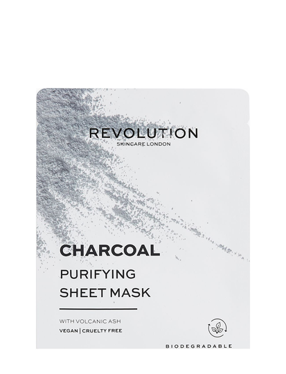 Revolution Skincare Biodegradable Purifying Charcoal Sheet Beauty WOMEN Skin Care Face Face Masks Sheet Mask Nude Revolution Skincare