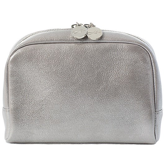 LULU'S ACCESSORIES Cosmetic Bag Leather Lux Inox