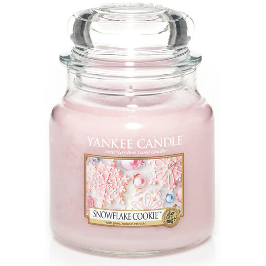 Yankee Candle Snowflake Cookie Christmas Scent Medium Jar