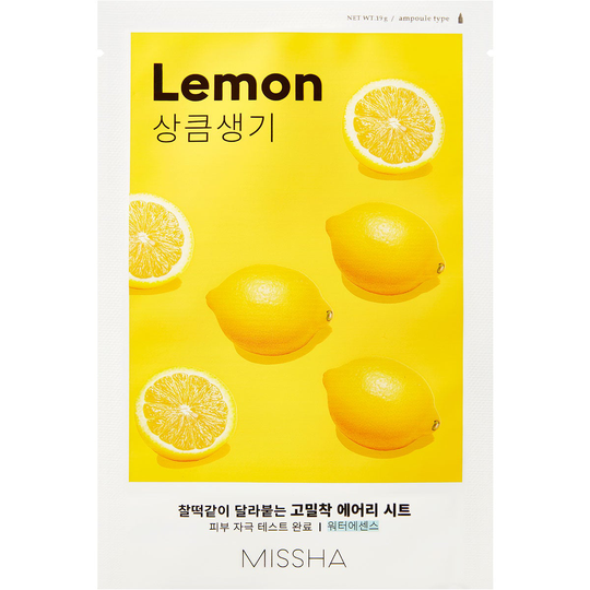 Airy Fit Sheet Mask (Lemon), 19 g MISSHA Vaihe 7: Kangasnaamio