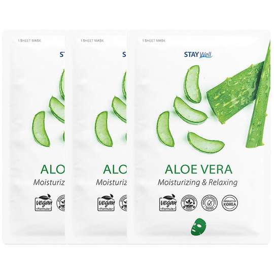 Vegan Sheet Mask Aloe, Stay Well Kangasnaamiot