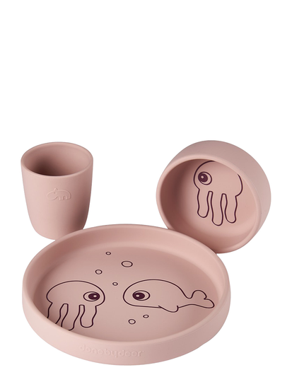 Silic Dinner Set Sea Friends Home Meal Time Dinner Sets Punainen D By Deer