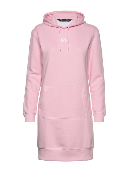 W Active Hoodie Dress Polvipituinen Mekko Vaaleanpunainen Helly Hansen