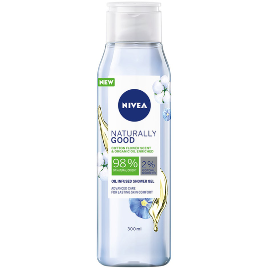 Naturally Good Cotton Flower Shower, 300 ml Nivea Suihku- ja kylpytuotteet