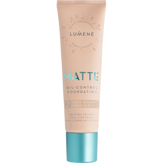 Lumene Matte Oil-Control Foundation 2 Soft Honey