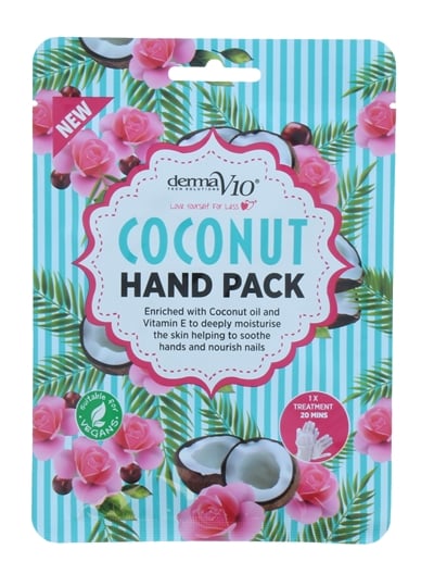 Derma V10 Hand Pack Mask hoito kookospähkinä