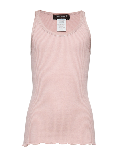 Silk Top Regular W/Elastic Band T-shirts Sleeveless Vaaleanpunainen Rosemunde Kids