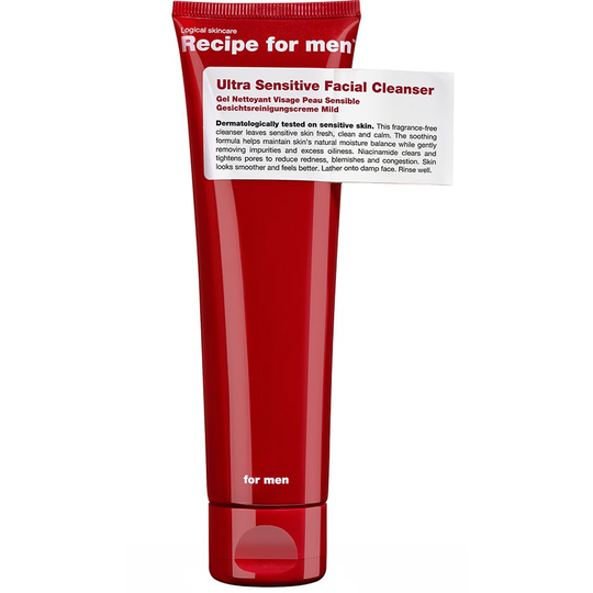 Recipe for Men Ultra Sensitive Facial Cleanser, 100 ml Recipe for men Ihonpuhdistus