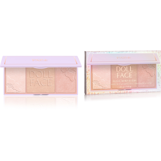Doll Face Glow, Baby, Glow 3 Shade Glow/Highlighter Hollywood Hal