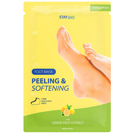 Peeling & Softening Foot Mask Lemon, Stay Well Jalkavoiteet