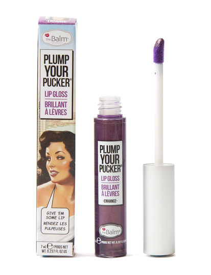 Plump Your Pucker Huulikiilto Meikki Liila The Balm