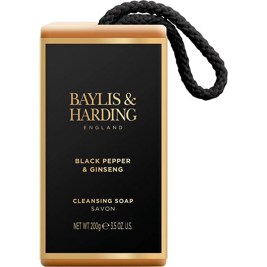 Men's Black Pepper & Ginseng Soap on a Rope, Baylis & Harding Käsisaippua