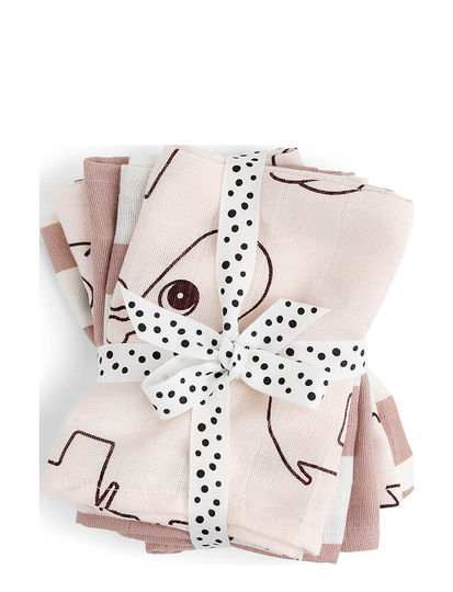 Cloth Wipes 5-Pack Gots Deer Friends Baby & Maternity Baby Sleep Muslins Muslin Cloths Monivärinen/Kuvioitu D By Deer
