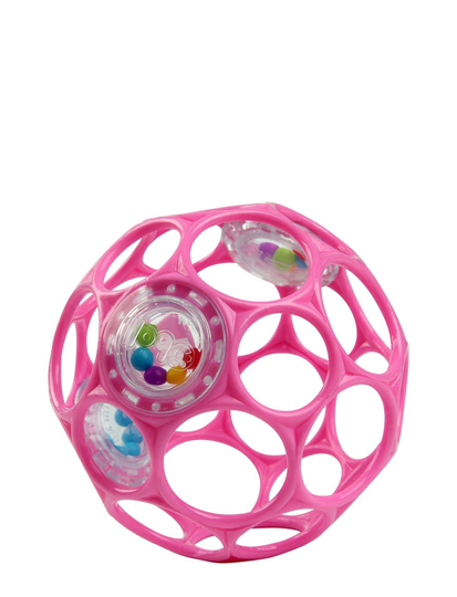 Oball Rattle - Pink Toys Baby Toys Educational Toys Activity Toys Vaaleanpunainen Oball